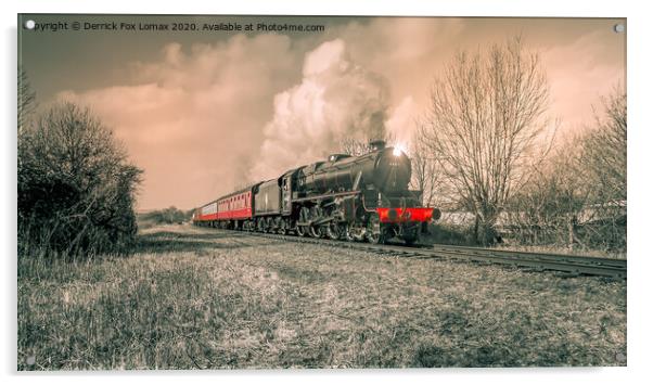 44871 At East Lancs Railway Acrylic by Derrick Fox Lomax
