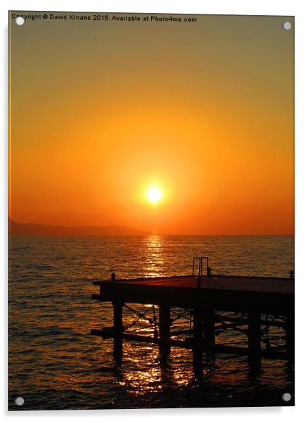   Mediterranean Sunset Acrylic by David Kirrane