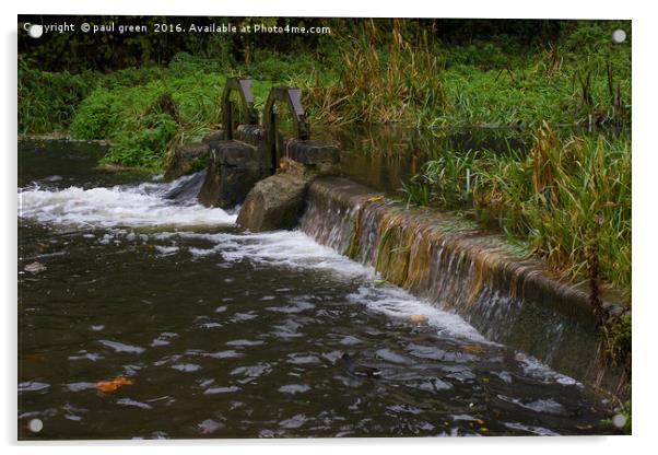 Overflowing weir Acrylic by paul green