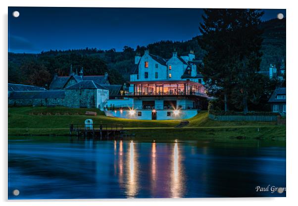 Kenmore Hotel at night Acrylic by paul green
