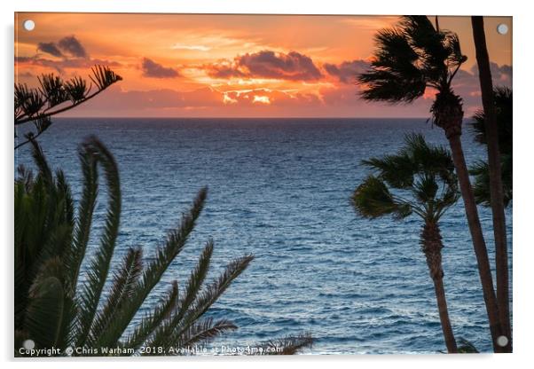 Tenerife sunset Acrylic by Chris Warham