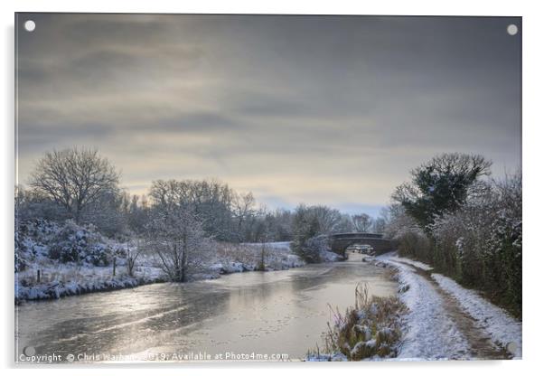 Winter on the Macclesfield canal Acrylic by Chris Warham