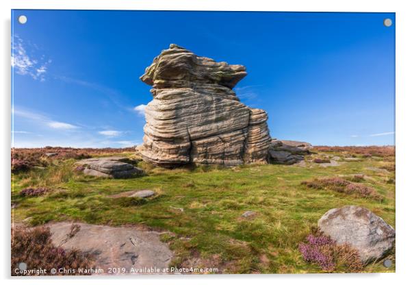 Mother Cap Hathersage More - Derbyshire Acrylic by Chris Warham