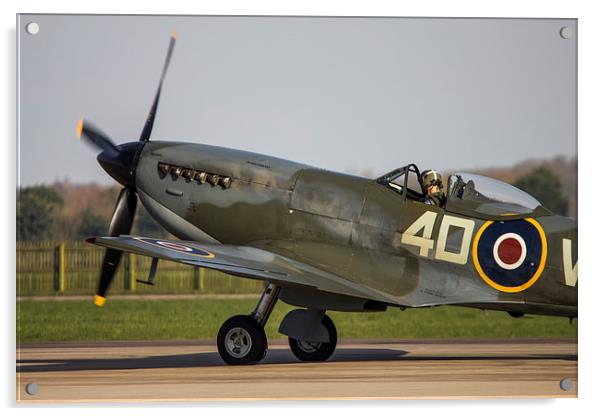  Spitfire Flight Acrylic by Andrew Crossley