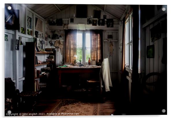 Dylan Thomas's writing room Acrylic by john english