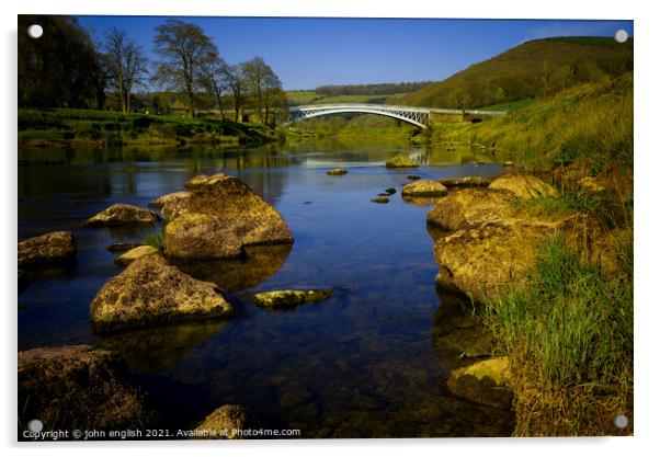 The Wye Valley at Bigsweir Bridge Acrylic by john english