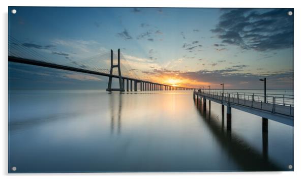 Vasco Da Gama Bridge Acrylic by Phil Durkin DPAGB BPE4