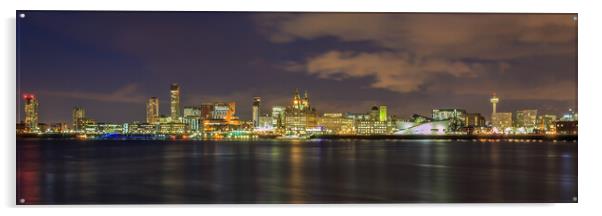 Liverpool  Across The River Mersey Acrylic by Phil Durkin DPAGB BPE4