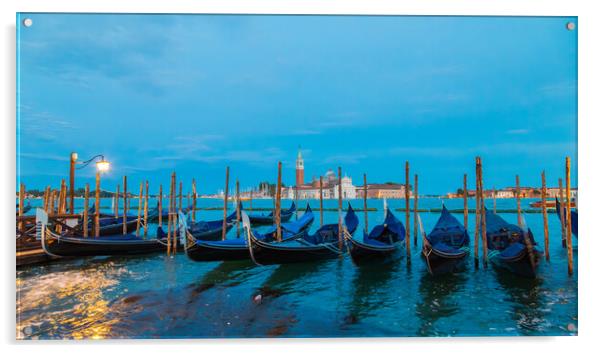 Venice Gondolas  Acrylic by Phil Durkin DPAGB BPE4