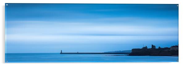 Tynemouth Lighthouses Acrylic by Phil Durkin DPAGB BPE4