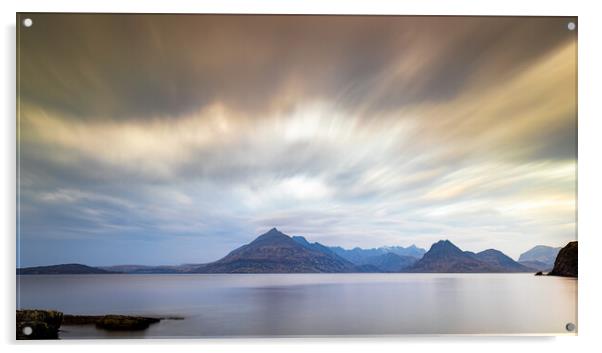 Majestic Cuillin Mountains At Sunset  Acrylic by Phil Durkin DPAGB BPE4