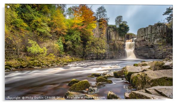 High Force Waterfall, Forest-in-Teesdale, Durham Acrylic by Phil Durkin DPAGB BPE4