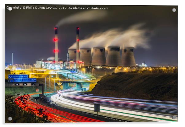 Ferrybridge Power Station Acrylic by Phil Durkin DPAGB BPE4