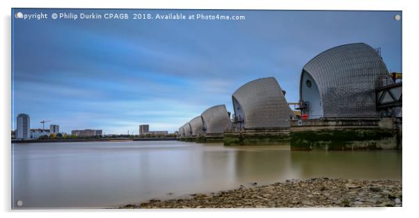 Thames Barrier Acrylic by Phil Durkin DPAGB BPE4