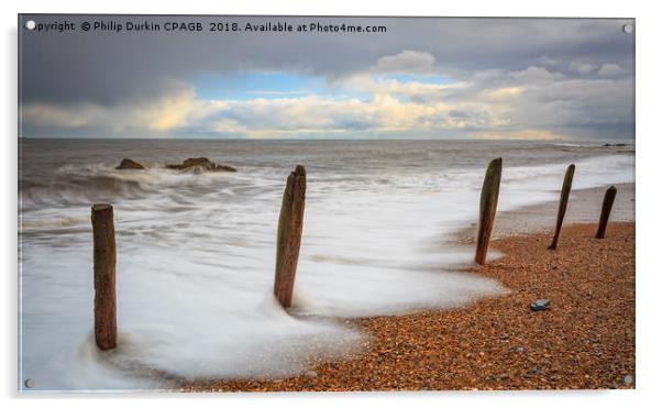 North Sea Shoreline Acrylic by Phil Durkin DPAGB BPE4