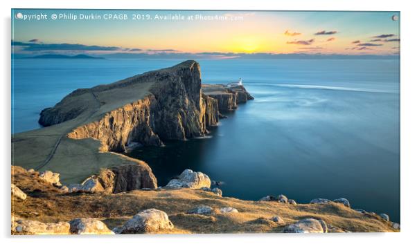 Neist Point Lighthouse Isle Of Skye Acrylic by Phil Durkin DPAGB BPE4