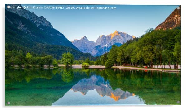 Lake Jasna - Slovenia Acrylic by Phil Durkin DPAGB BPE4