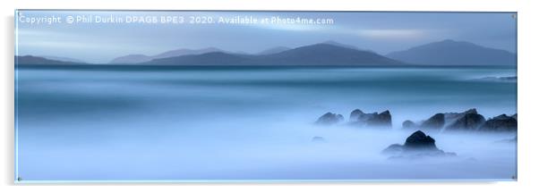 Blue Hour at  Borve - Isle Of Harris & Lewis Acrylic by Phil Durkin DPAGB BPE4