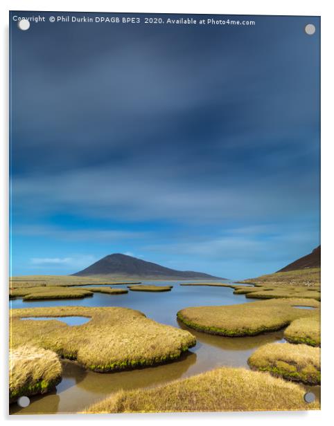 Northton Salt Flats Isle Of Harris Outer Hebrides Acrylic by Phil Durkin DPAGB BPE4
