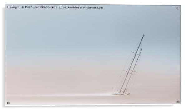 The Stranded Yacht Acrylic by Phil Durkin DPAGB BPE4