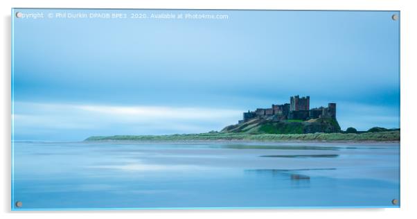 Bamburgh Castle Northumberland Acrylic by Phil Durkin DPAGB BPE4