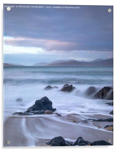 Small Beach Borve The Isle of Harris Acrylic by Phil Durkin DPAGB BPE4