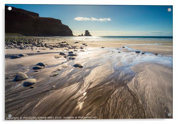 Talisker Bay Beach Isle Of Skye Acrylic by Phil Durkin DPAGB BPE4