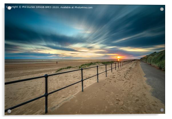 Crosby Beach Sunset Acrylic by Phil Durkin DPAGB BPE4