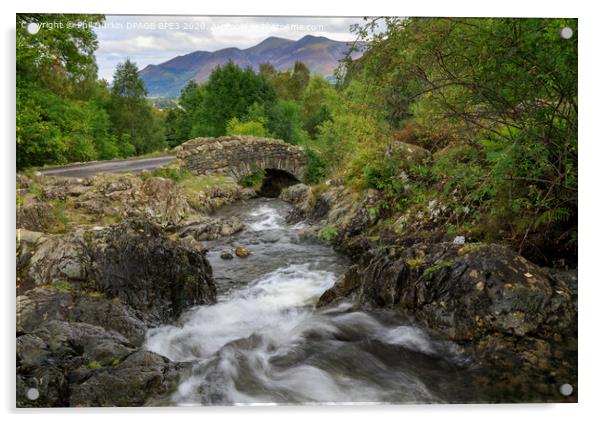 Ashness Bridge In The Lake District Acrylic by Phil Durkin DPAGB BPE4