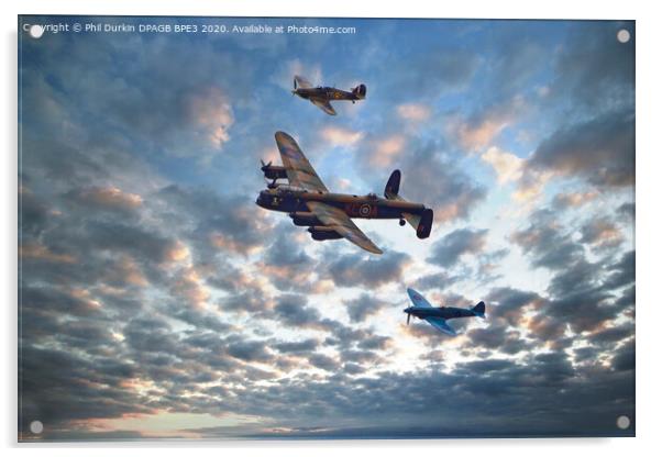 Battle of Britain Tribute Acrylic by Phil Durkin DPAGB BPE4