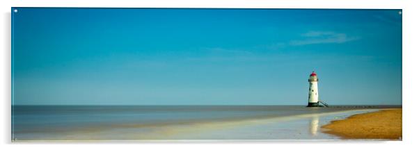 Talacre Lighthouse Ultra Wide Panoramic Acrylic by Phil Durkin DPAGB BPE4