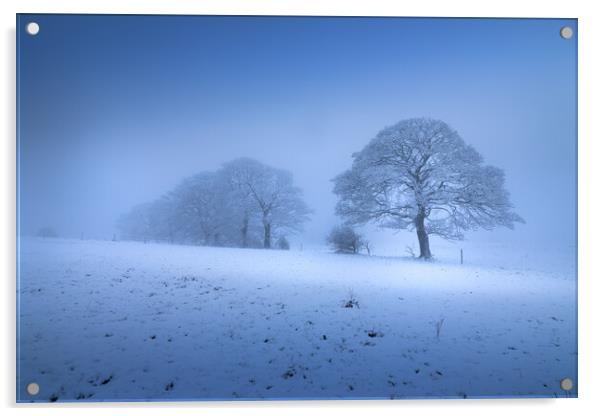 A Blue Hour Winter Scene Acrylic by Phil Durkin DPAGB BPE4