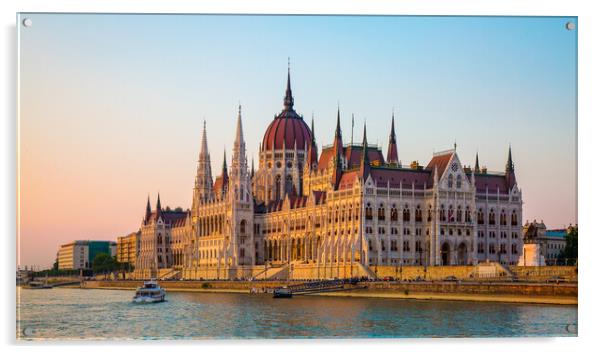 Dust At The Hungarian Parliament Building Acrylic by Phil Durkin DPAGB BPE4