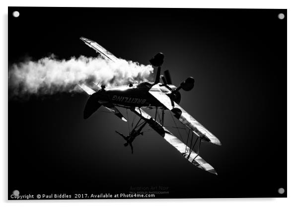 Aviation Art Noir Acrylic by Paul Biddles