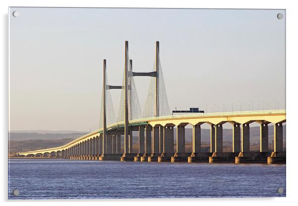 River Severn Crossing Acrylic by Gary Morris