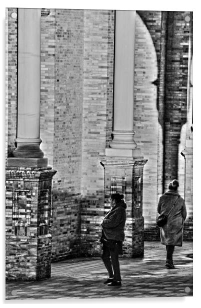 Details of some columns in Seville Acrylic by Jose Manuel Espigares Garc