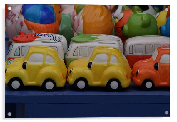 Toy cars Acrylic by Jose Manuel Espigares Garc