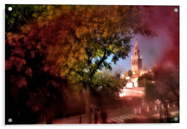 Saint Peter's Church in a distance Acrylic by Jose Manuel Espigares Garc