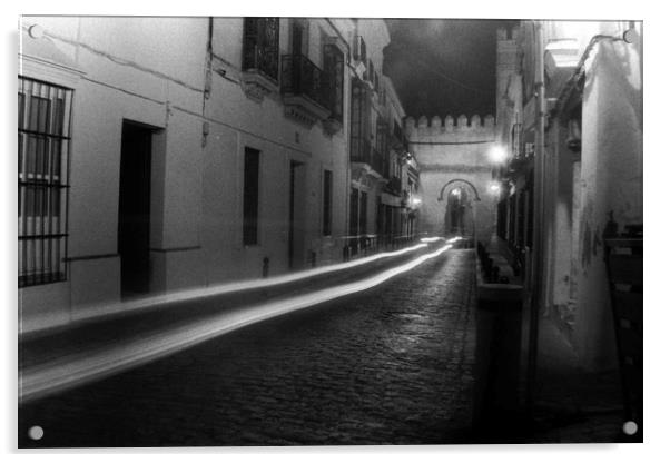 Night photography in the center of Carmona Acrylic by Jose Manuel Espigares Garc