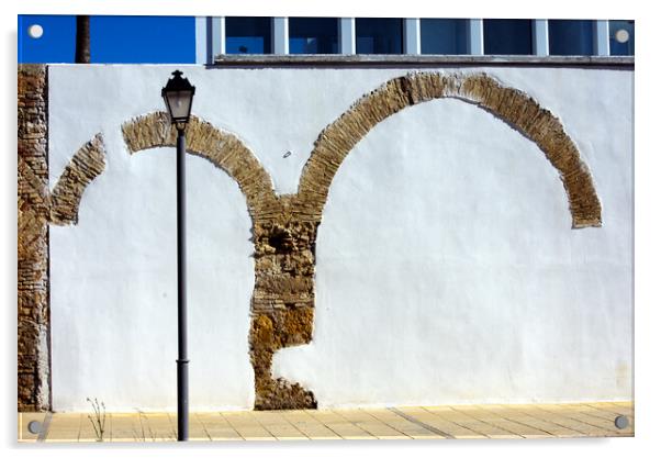 Imperfect symmetry - two brick arches Acrylic by Jose Manuel Espigares Garc