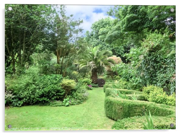 Lush Gardens of Tregenna Castle Acrylic by Beryl Curran
