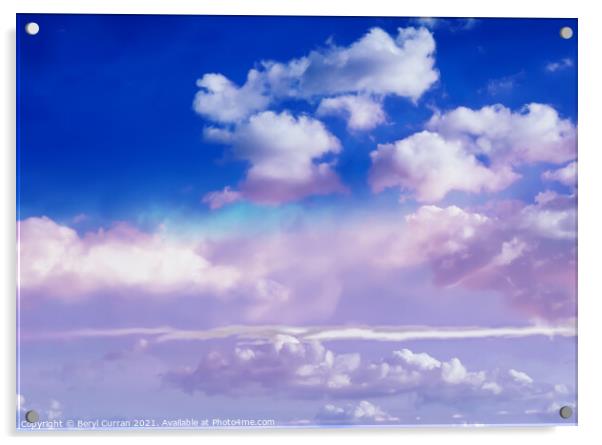 A Romantic Sky Acrylic by Beryl Curran
