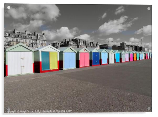 Rainbow Dreams on Brighton Promenade Acrylic by Beryl Curran