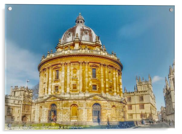 The Iconic Radcliffe Camera Building Acrylic by Beryl Curran