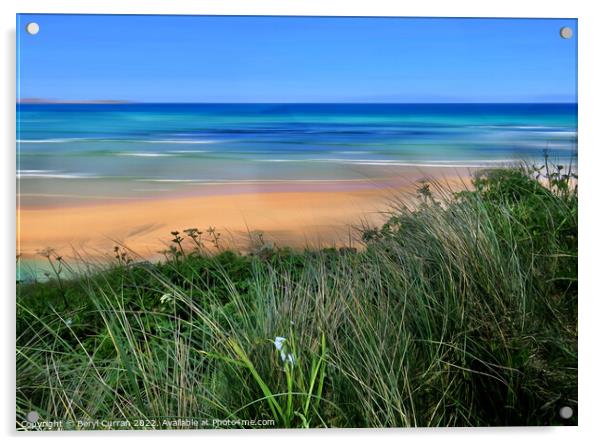 Serenity of Golden Sands Hayle Acrylic by Beryl Curran