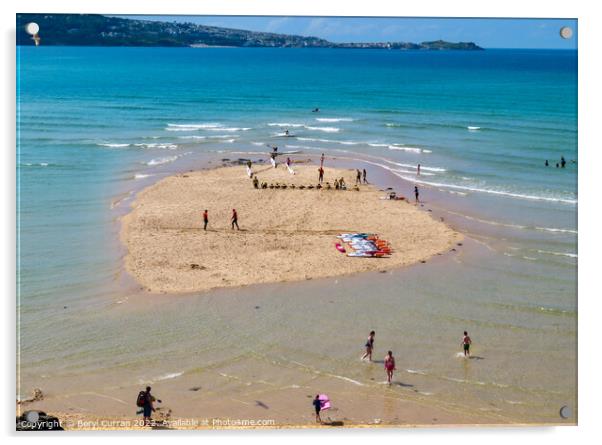 The Disappearing Beach Acrylic by Beryl Curran