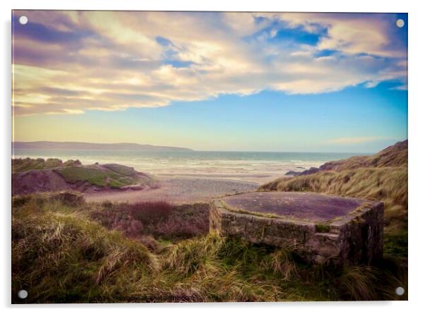 St Gothian Sands Gwithian  Acrylic by Beryl Curran