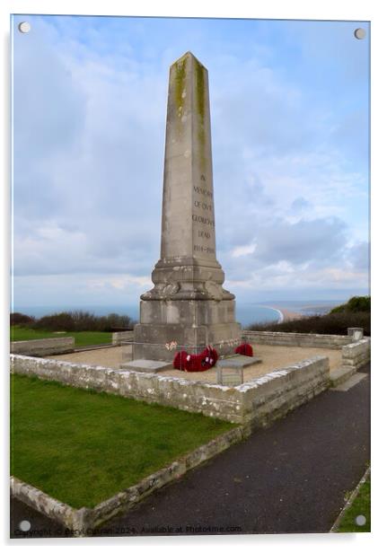 Portland Cenotaph  Acrylic by Beryl Curran