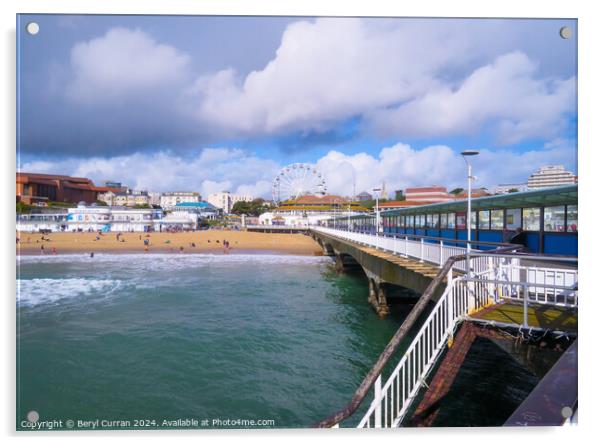 Bournemouth Pier Acrylic by Beryl Curran