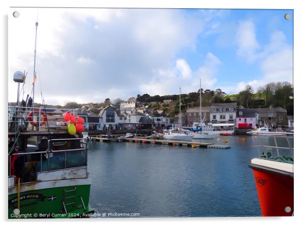 Padstow Harbour Acrylic by Beryl Curran